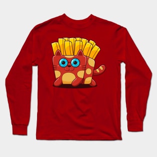 Cat French Fries Long Sleeve T-Shirt